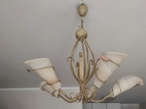 Zdjęcie oferty: Żyrandol i lampka przecierana w stylu prowansalski