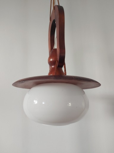 Zdjęcie oferty: Żyrandol/lampa sufitowa z kinkietem, rzemienie