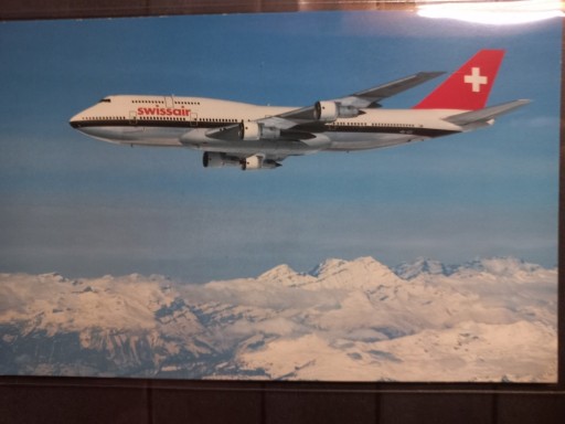 Zdjęcie oferty: Pocztówka Swissair Boeing 747-357