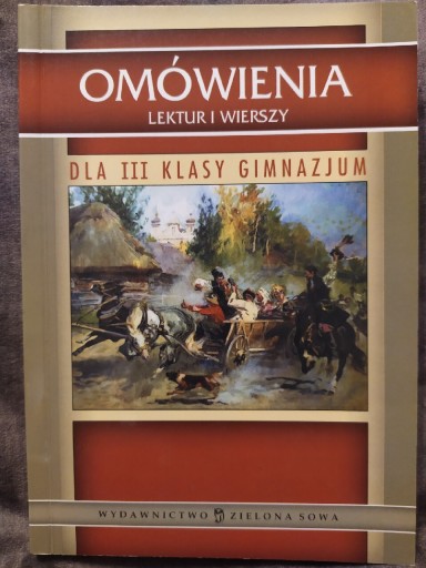 Zdjęcie oferty: Omówienia lektur i wierszy kl.1, 2 liceum techniku