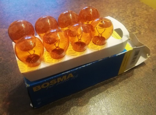 Zdjęcie oferty: żarówka samochodowa pomarańczowa Bosma PY21W 24V