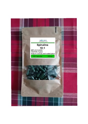 Zdjęcie oferty: Spirulina kapsułki żelatynowe100szt 500 mg