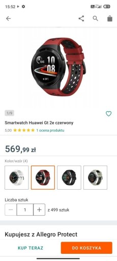 Zdjęcie oferty: Zegarek smartwatch Huawei GT 2e