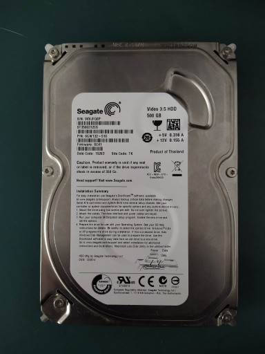 Zdjęcie oferty: Dysk twardy HDD 500GB 3.5" Seagate ST3500312CS #4