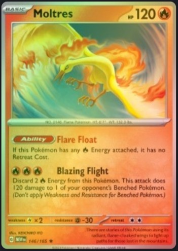 Zdjęcie oferty: Pokémon TCG Moltres (MEW 146) Holo