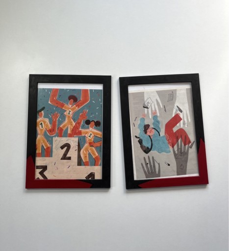 Zdjęcie oferty: Plakaty dwa małe zestaw ramki handmade ikea