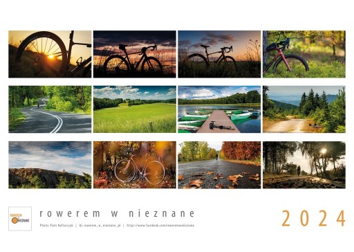 Zdjęcie oferty: Kalendarz autorski A3 2024 - krajobrazy i rowery