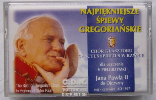 Zdjęcie oferty: Najpiękniejsze Śpiewy Gregoriańskie - kaseta audio