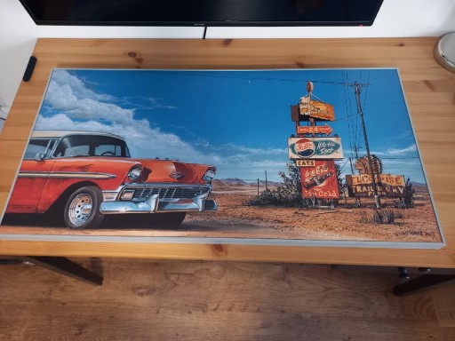 Zdjęcie oferty: Obraz retro 50x100 samochód 