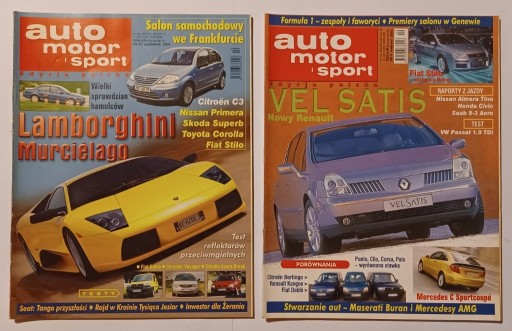 Zdjęcie oferty: Auto Motor i Sport nr 4 i 10/2001 stan bdb