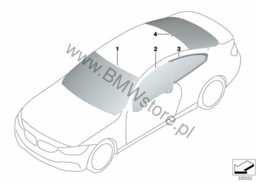 Zdjęcie oferty: BMW F32 szyba drzwi lewa - NOWA ORG.