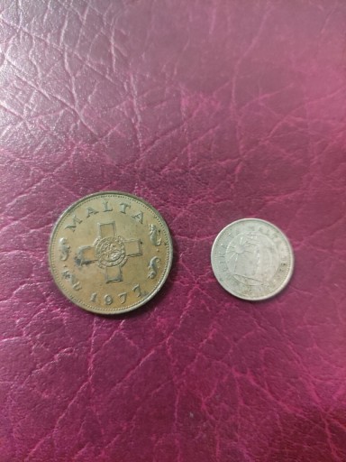 Zdjęcie oferty: Malta 1 cent 1977 + 2 centy 1986