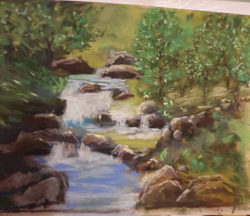 Zdjęcie oferty: Potok górski pastel 24x30