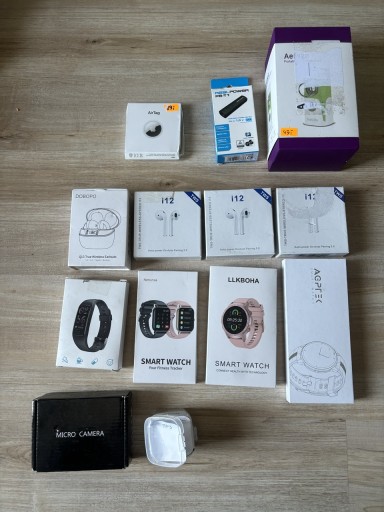 Zdjęcie oferty: Mix elektronika zwroty Amazon słuchawki smartwatch uszkodzone