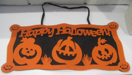 Zdjęcie oferty: Halloween zawieszka na drzwi ściany Happy dynie