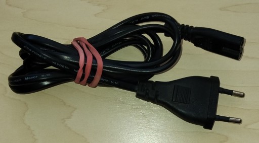 Zdjęcie oferty: Przewód zasilający ósemka 1,6m 2 pin wtyczka płaska
