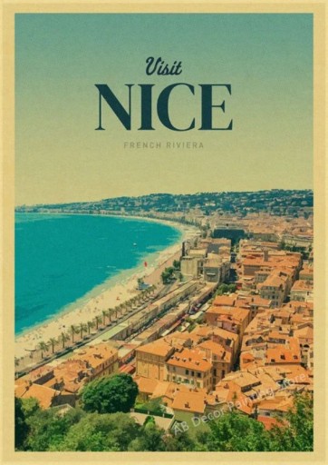 Zdjęcie oferty: PIĘKNY plakat vintage NICEA Francja