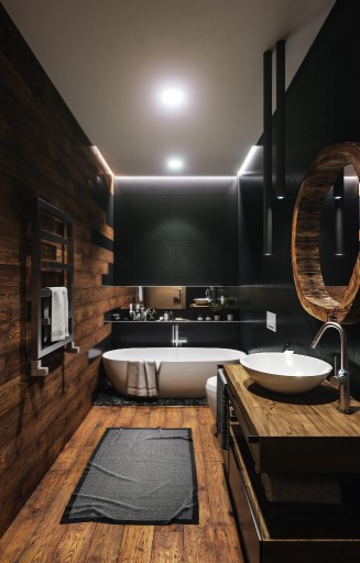 Zdjęcie oferty: nowoczesne okągłe lustra drewniane do łazienki 