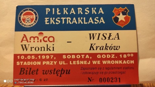 Zdjęcie oferty: Amica Wronki - Wisła Kraków 1997