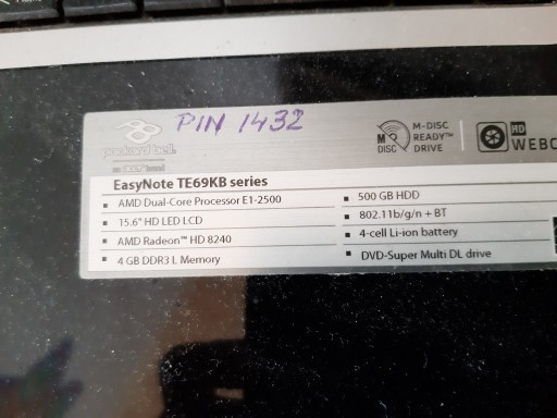 Zdjęcie oferty: Laptop Packard Bell