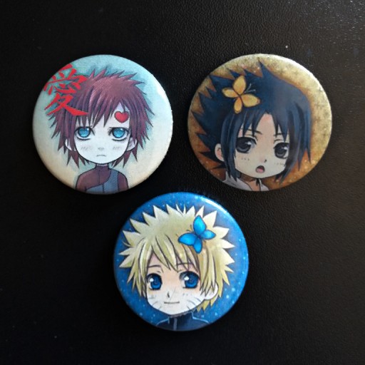 Zdjęcie oferty: Unikatowe przypinki Naruto Sasuke Gaara anime!