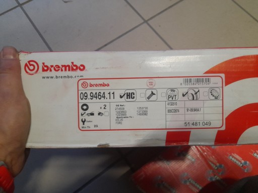 Zdjęcie oferty: Tarcze hamulcowa Brembo 09.9464.11 volvo v50 przod