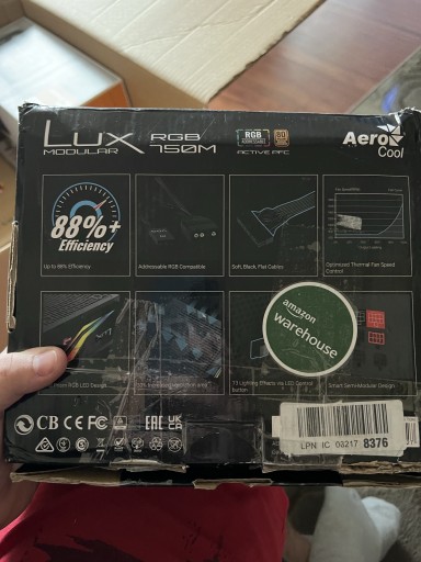 Zdjęcie oferty: Zasilacz AEROCOOL Lux 750W 80 Plus Bronze RGB