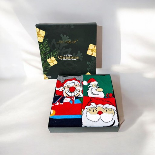 Zdjęcie oferty: 4-pak świątecznych skarpet męskich, zestaw prezentowy 40-46