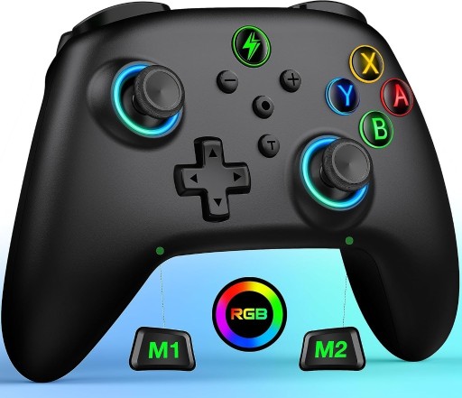 Zdjęcie oferty: Pad bezprzewodowy kontroler z RGB do Nintendo Switch, PC 