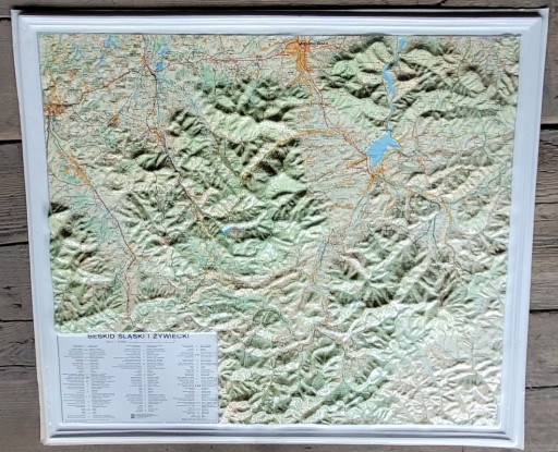 Zdjęcie oferty: Beskid Śląski i Żywiecki Mapa plastyczna