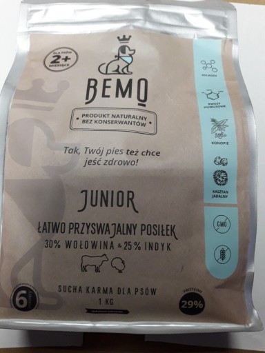 Zdjęcie oferty: Karma dla szczeniąt BEMO Junior 10 kg 