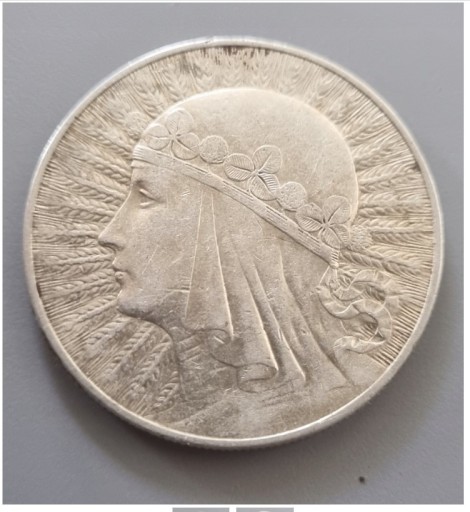 Zdjęcie oferty: 10 złotych 1933 Polonia głowa kobiety srebro 2/2+