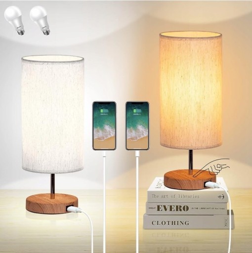 Zdjęcie oferty: Zestaw 2 lamp stołowych USB