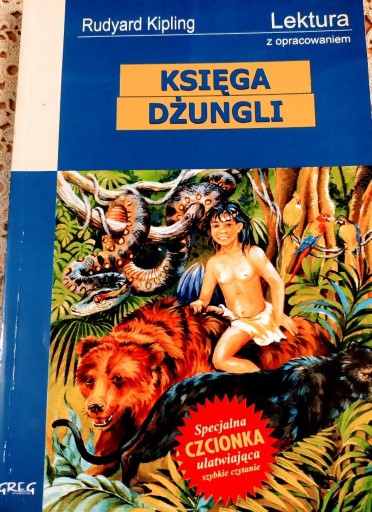 Zdjęcie oferty: Księga dżungli Kipling lektury z opracowaniem GREG