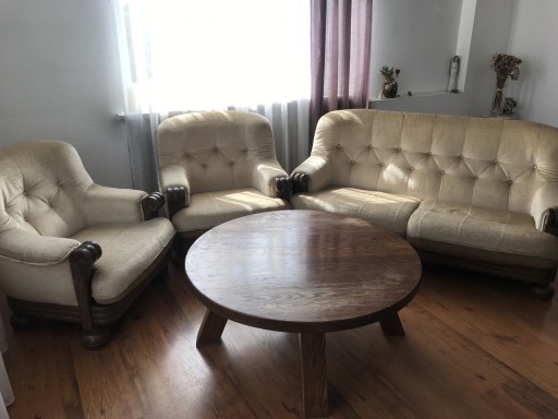 Zdjęcie oferty: 2 fotele dębowe + sofa (komplet)