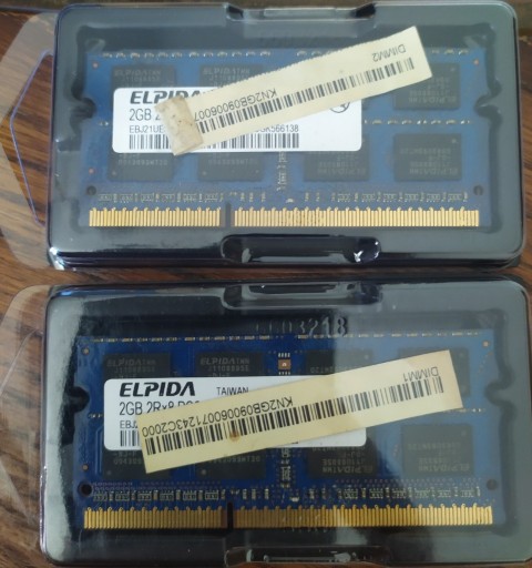 Zdjęcie oferty: Pamięć RAM ELPIDA 2x2GB DDR3 1066MHz