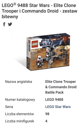 Zdjęcie oferty: LEGOStarWars9488 Elite Clone Trooper Command Druid