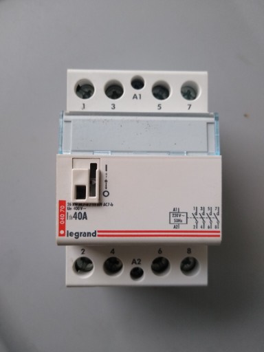 Zdjęcie oferty: STYCZNIK Modułowy Legrand 40A 4z 230V AC Z MANIPULATOREM 04070