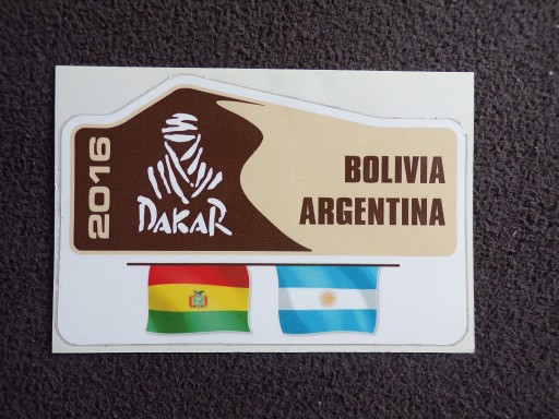 Zdjęcie oferty: DAKAR 2016 BOLIVIA ARGENTINA NAKLEJKA