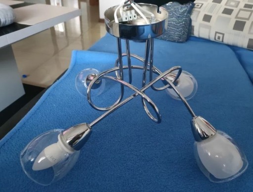 Zdjęcie oferty: Lampa sufitowa wisząca POTOS CL13077C-4(B) zuma line + 4 żarówki