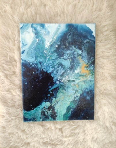 Zdjęcie oferty: Akryl na płótnie - abstrakcja Blue Nebula 