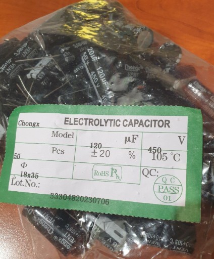 Zdjęcie oferty: Kondensator 120uf/450V 105*  18x37mm 