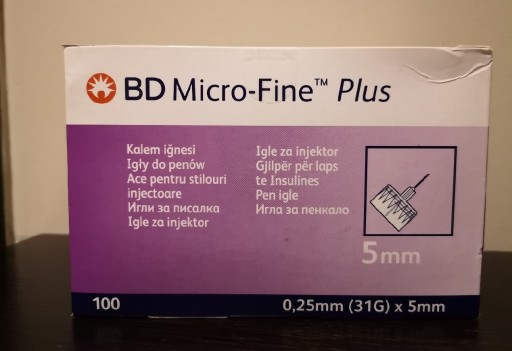 Zdjęcie oferty: Igły do penów BD Micro-fine plus 0,25 mm ×5mm 