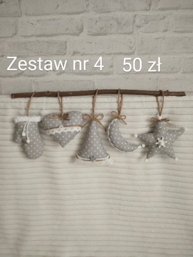 Zdjęcie oferty: Ozdoby świąteczne komplet 5 szt zestaw kropki