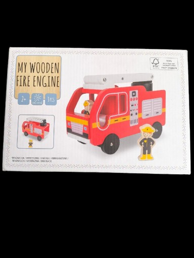 Zdjęcie oferty: Klocki drewniane samochód strażacki 