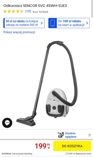 Zdjęcie oferty: Odkurzacz SENCOR SVC 45WH-EUE3