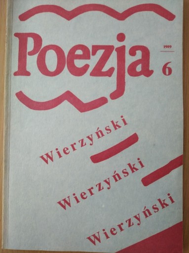 Zdjęcie oferty: Poezja 1989 nr 6