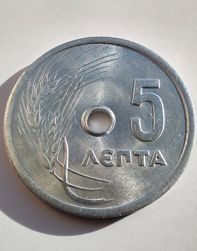 Zdjęcie oferty: GRECJA 5 Lepta 1971 okołoMENNICZA b. rzadka