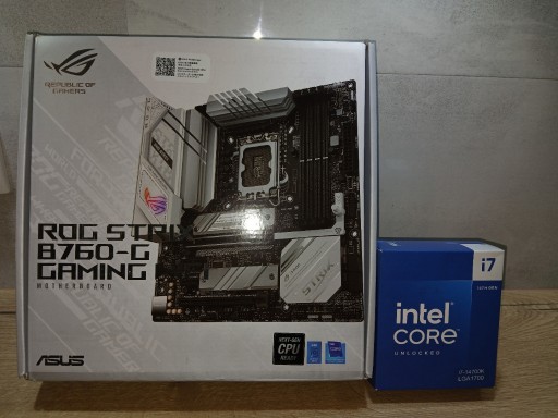 Zdjęcie oferty: Zestaw ASUS Rog Strix B760-G Gaming WiFi DDR5 Procesor Intel i7-14700K Nowy