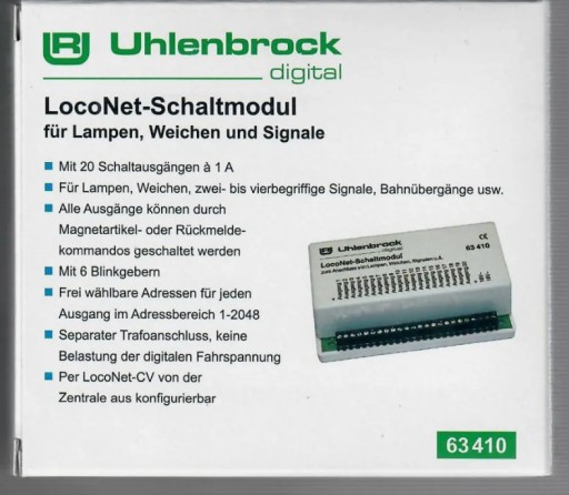 Zdjęcie oferty: Uhlenbrock 63410 Moduł przełączający LocoNet